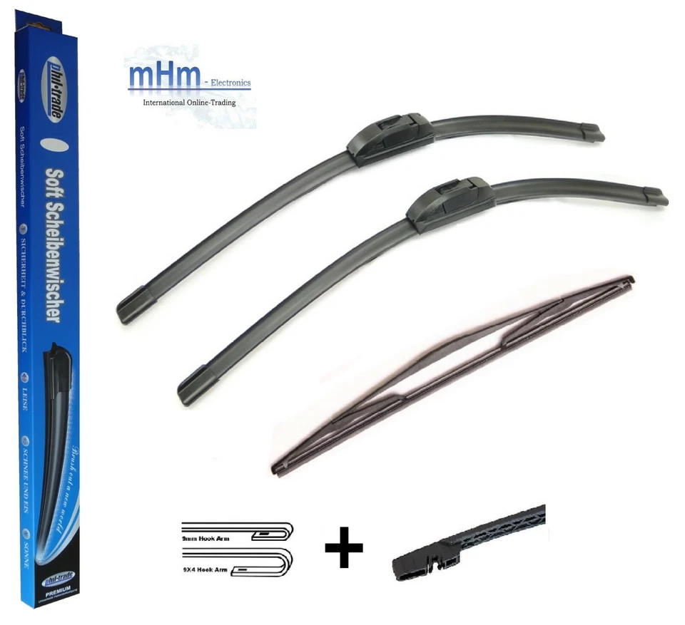 1x Phil Trade Windscreen Wiper Set Front Rear for Dacia Sandero Renault Stepway - Image 4 of 4