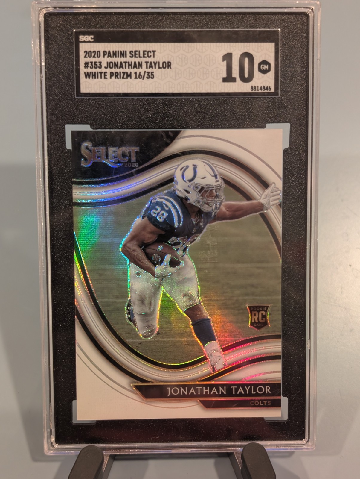 2020 Panini Select Jonathan Taylor RC Field Level #353 White Prizm /35 SGC 10 🔥