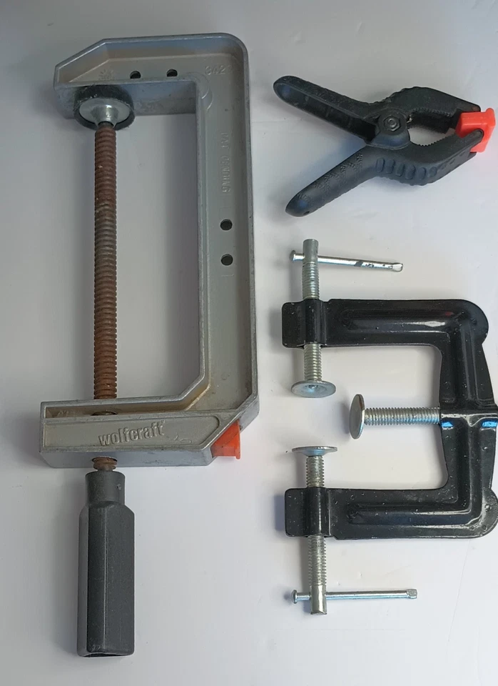 3 Abrazaderas 1980 Coreanas 3 Bordes Años 90 Wolfcraft Liberación Rápida C Abrazadera de Resorte Foto 2 de 4