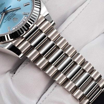 NEW 2025 Rolex Day-Date Platinum Reference 228236 - Ice Blue