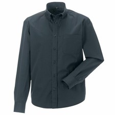 Russell 916M Long Sleeve Mens Classic Twill Work Office Shirt Navy 15.5 M 38/40