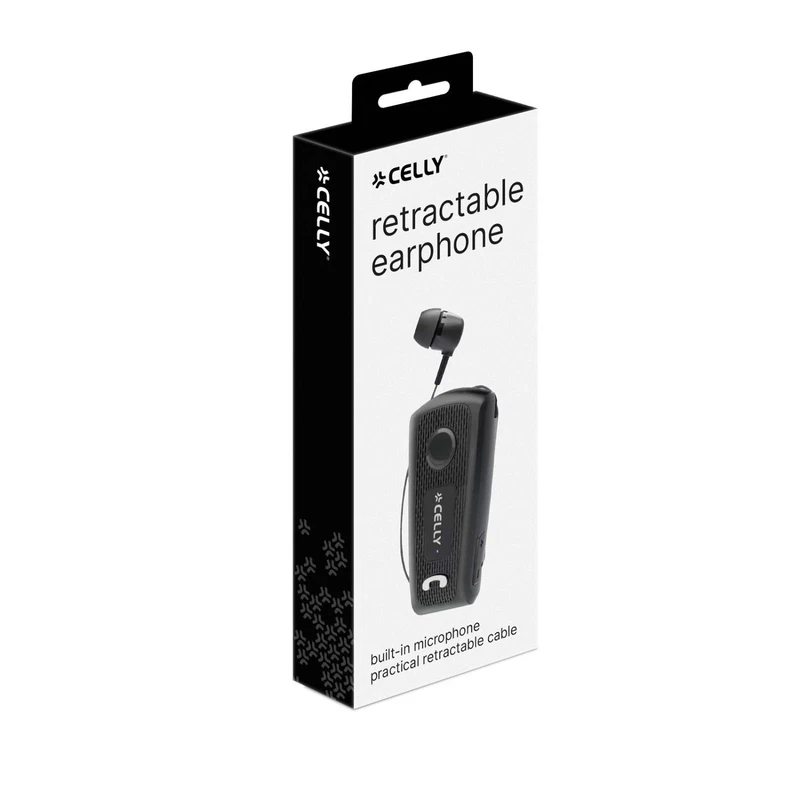 Auricolare Bluetooth per Telefonate con CAVO RETRATTILE Cuffia Vivavoce CELLY, fotografia 3 di 9