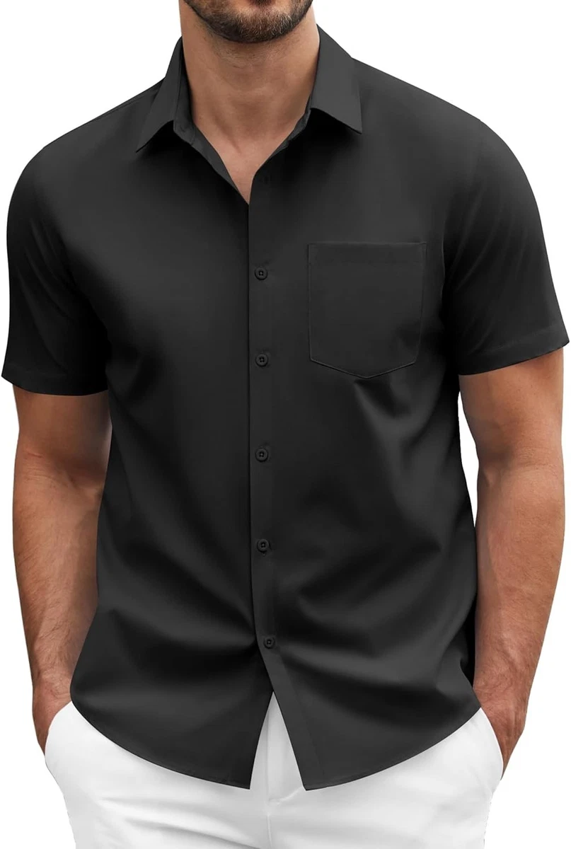 black short sleeve dress shirts for men Polyester for sale Little Black Dresses - web collection: bestseller maxi dresses Dress's Color:61#-Sapphire blue Its a classic wardrobe