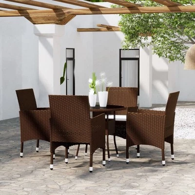 Gartenmöbel 5tlg. Poly Rattan Gartengarnitur Sitzgruppe mehrere Auswahl vidaXL