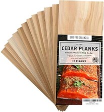 12 Pack Cedar Planks for Grilling Salmon and ...