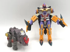 Transformers Energon Combat Class Sharkticon & Scout Class Rhino Missing Parts