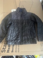 REEBOK QUILTED FULL-ZIP PUFFER VEST - BLACK - BOYS XXS 4-5