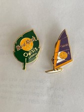 Hard Rock Oasis Leaf & Wind Surfer 2 pins new