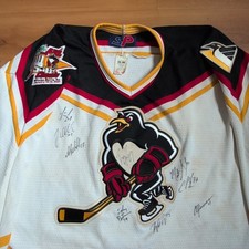 Vtg Wilkes Barre Scranton Penguins Jersey Extra Large Player Signatures Allstars