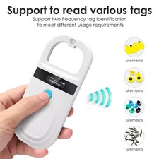 Lettore RFID Portatile Microchip 134,2Khz 125 kHz tag Animali Cani Gatti Tartaru
