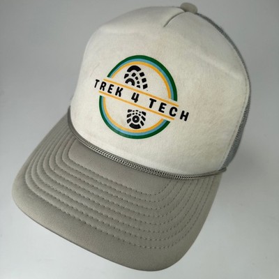 DECKY Trucker Cap Herren Verstellbar Grau Weiß TREK 4 TECH Logo