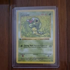 Pokemon Card Caterpie 1st Edition LP Base Set (Shadowless) 045/102