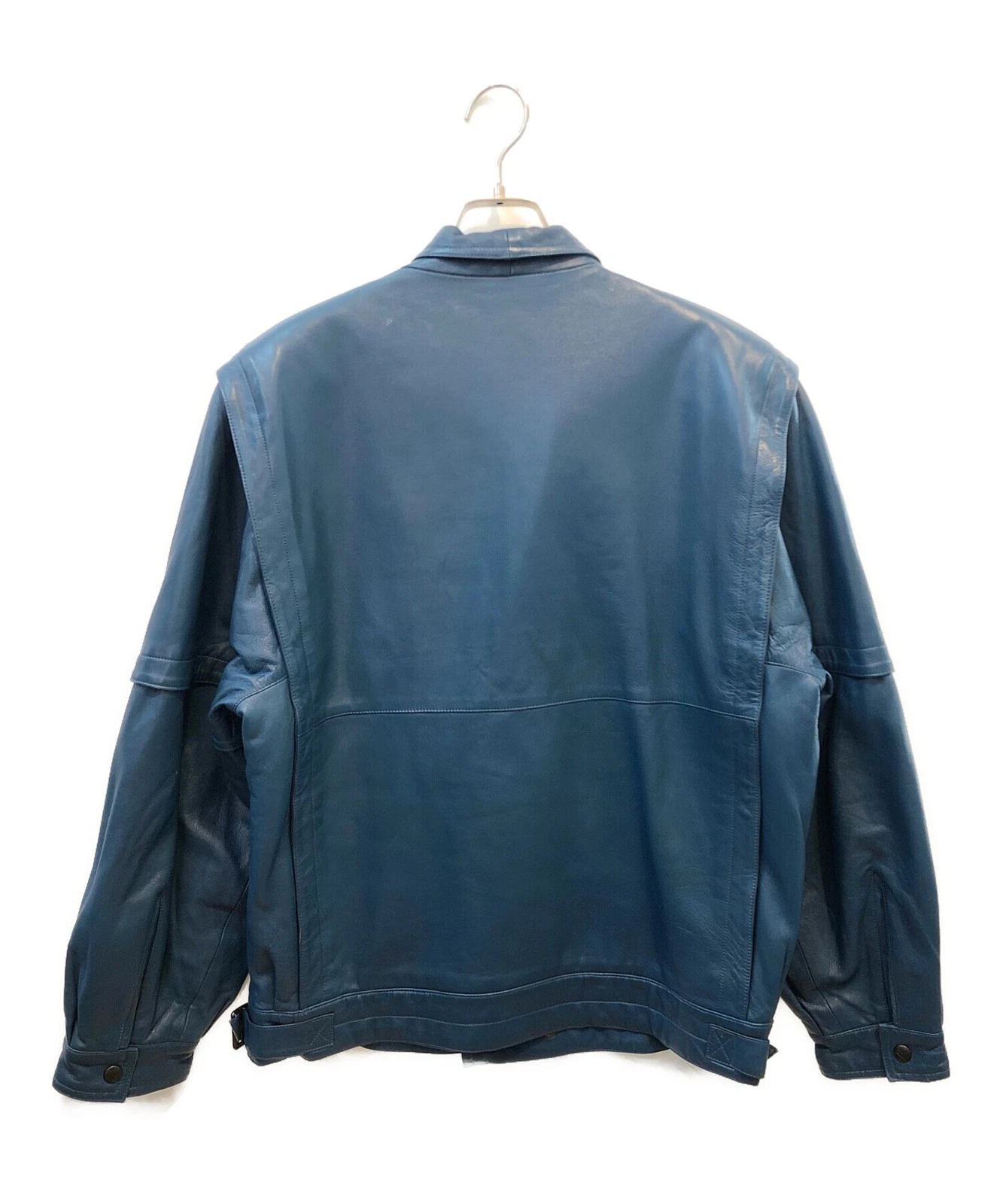 Vestopia Sheepskin Leather Jacket Men's Size L Sky Blue image 2