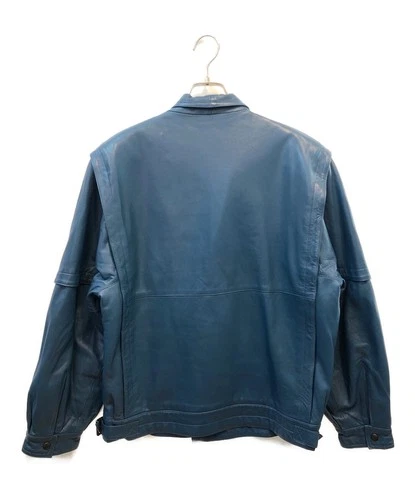 Vestopia Sheepskin Leather Jacket Men's Size L Sky Blue image 2