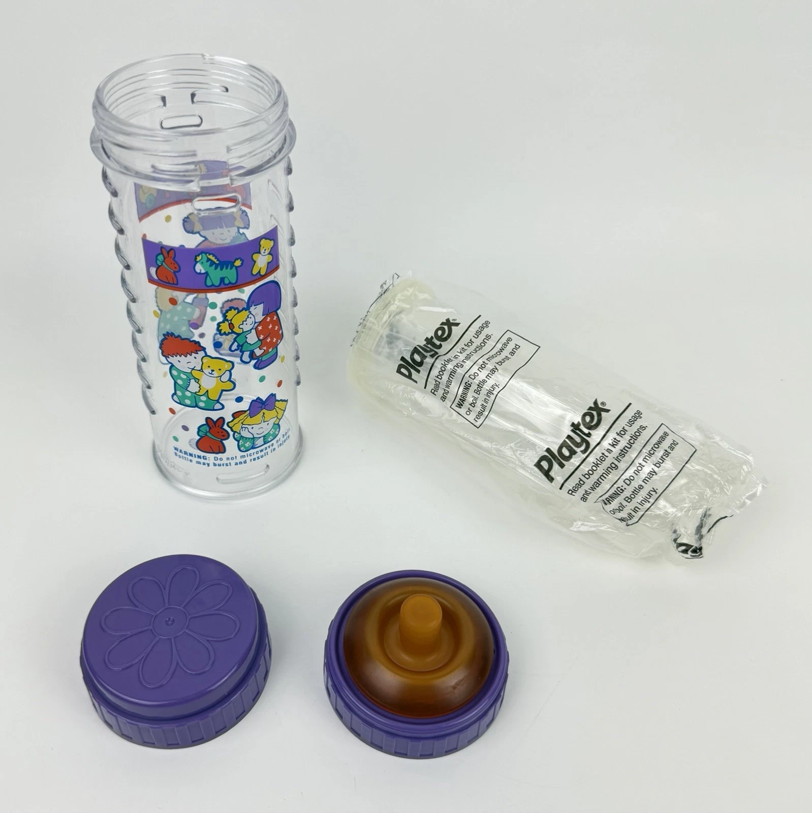 Vintage Playtex FLAT Top Nipple Drop In 8 oz Baby Bottle Nurser + Liners
Opens in a new window or ta