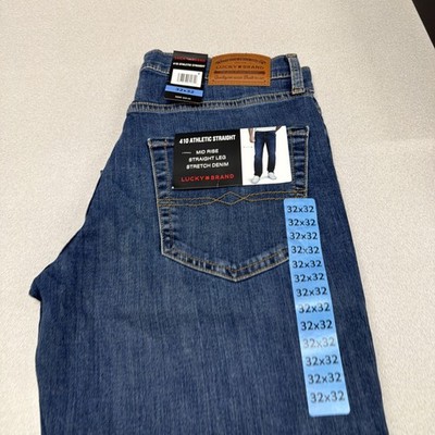 Lucky Brand 410 Athletic Straight Jeans Men's Size 32x32 Blue Denim Pants