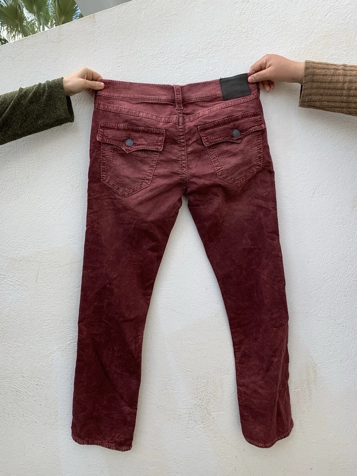 True Religion Ricky Jeans Mens 34W (Tagged 32) Relaxed Straight Cotton Denim #P3 - Image 2 of 4