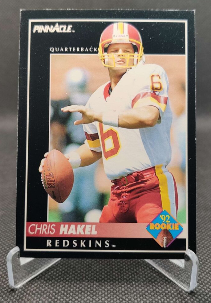1992 Pinnacle #324 Chris Hakel Rookie RC Washington Redskins football card