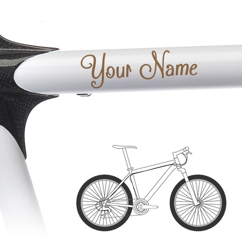 2 x Personalised Name Bike Frame Stickers For Cycle Bicycle - Shack Style - Picture 10 of 18