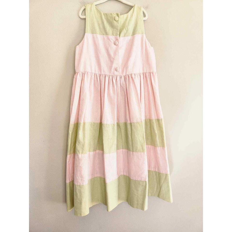 Vintage Hartstrings 90s Y2K Linen Blend Spring/Easter Dress size 8 - Image 4 of 4