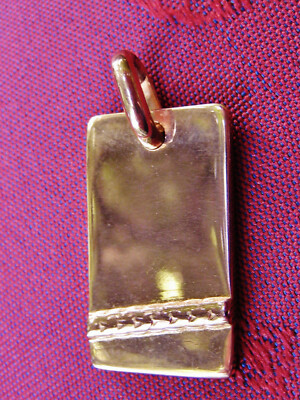 MEDAILLE de NAISSANCE en ORIA NEUVE NON RELIGIEUSE forme rectangulaire à graver