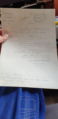 APPOINTMENT TO THE LEGION OF HONOR OF M LAFFARGUE SIGNED BY MARSHAL NIEL 1867