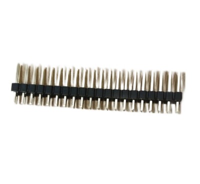 10x Stiftleiste 2 x 20 polig 2 reihig vergoldet Kontakte Raster 2,54mm #730514