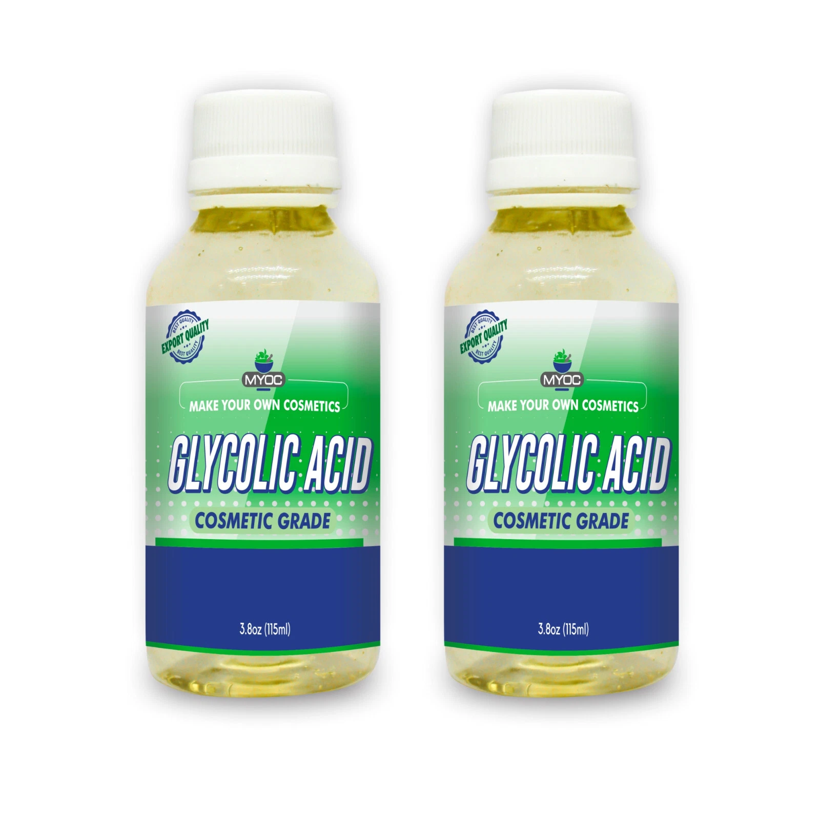 MYOC Glycolic Acid Liquid 100% Pure & Orginal Ingredients - 115ml/3.8oz Pack 2,