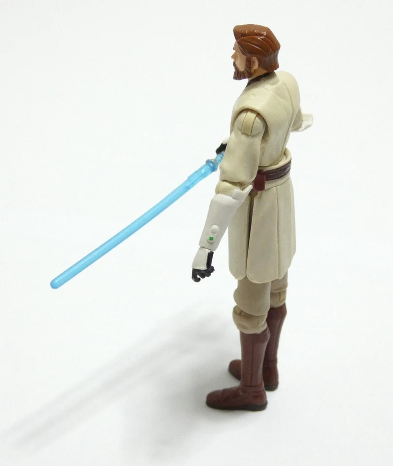 FIGURINE STAR WARS HASBRO EN LOOSE OBI WAN KENOBI 10CM LFL 2010 JEDI SABRE LASER - Photo 3/4