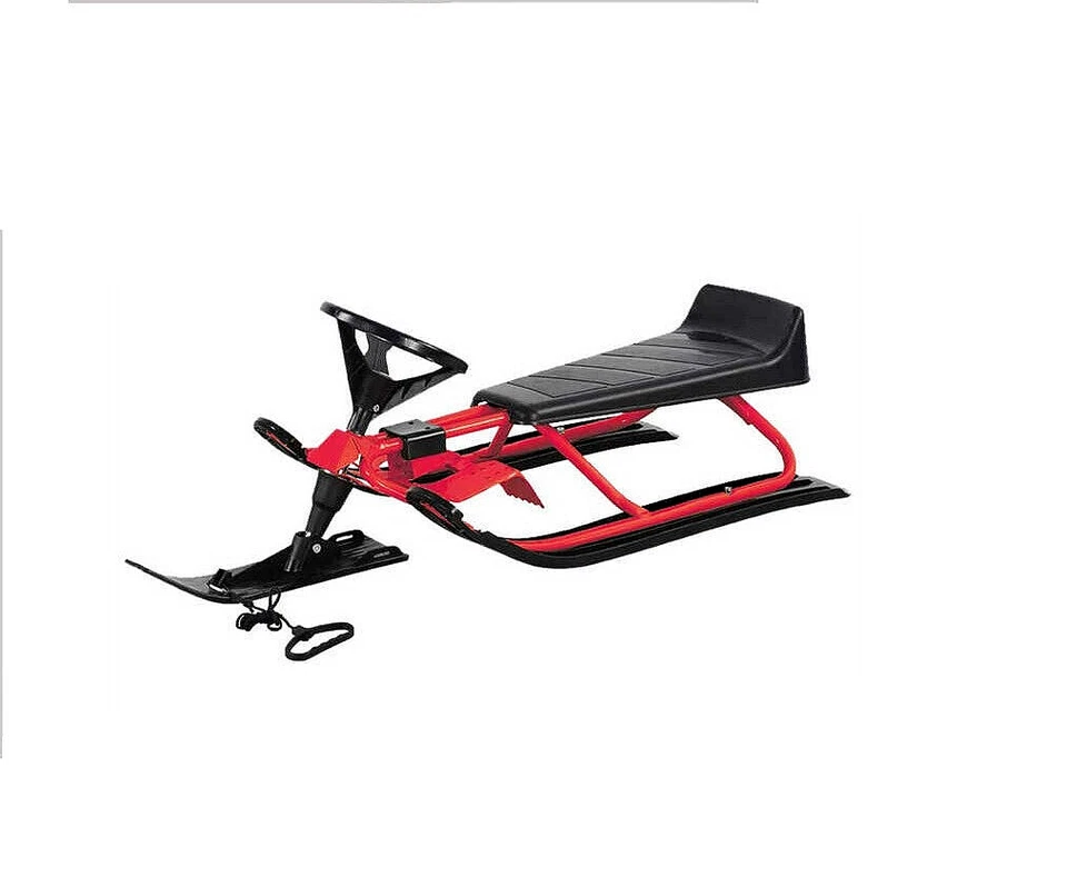 Schlitten Lenkschlitten Lenkbob Lenkrad Ski Snow Skibob Kinderschlitten - Bild 2 von 4