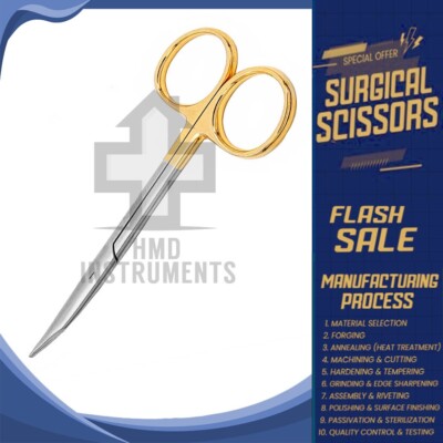 Jameson Tenotomy Delicate Scissors   6'' Curved, Premium Stainless Steel