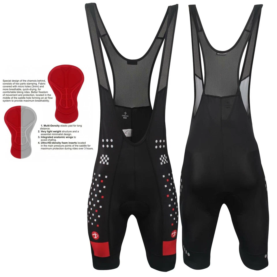 DEKO Mens Cycling Bib Shorts Breathable Padded Bicycle Tight Racing Fit Pants - Image 4 of 4