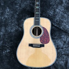 41 Inch D Style Solid Spruce Acoustic Guitar Abalone Ebony Fingerboard