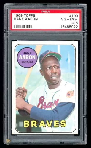 1969 Topps #100 Hank Aaron PSA 4.5 Very Good To Excellent Plus Atlanta Braves HQ