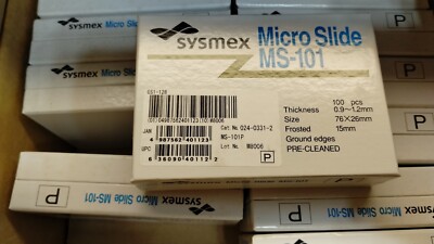 500pc. 5 Boxes Sysmex MS-101 Micro Slide 76x26mm 15mm 100 Pcs