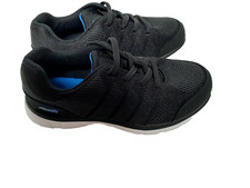 AVIA Boys Sneakers Avi-Rift Black Shoes Slip On Elastic Lace Mesh Size 3 New