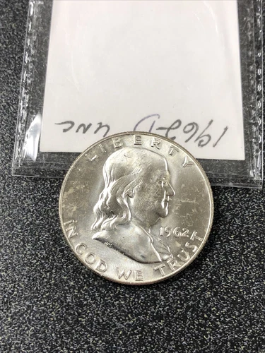 Choice Unc 1962 D Franklin 50C Gem BU