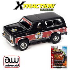 NEW Auto World Xtraction 1977 Chevrolet Blazer Black / Red HO Slot Car