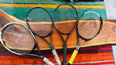 Lot Of 4 Rackets. HEAD ATLANTIS XL, HEAD Titanium, PRINCE THUNDER 110 ...