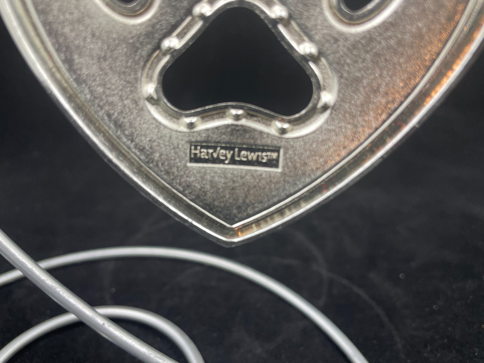 1 HARVEY LEWIS HEART DOG PAW PRINT SWAROVSKI CRYSTALS CHRISTMAS HOLIDAY ORNAMENT