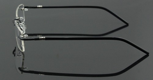 Spring Hinges Memory Titanium Rimless Eyeglass Frames Glasses Rx able Spectacles - Picture 7 of 25