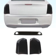 Smoked Black Tail Light /Brake High Light Lamp Cover Trim for Chrysler 300 2015+