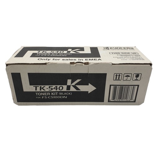 Kyocera TK-540K Black Toner Cartridge Genuine Original Kit FS-C5100DN Printer - Picture 16 of 18