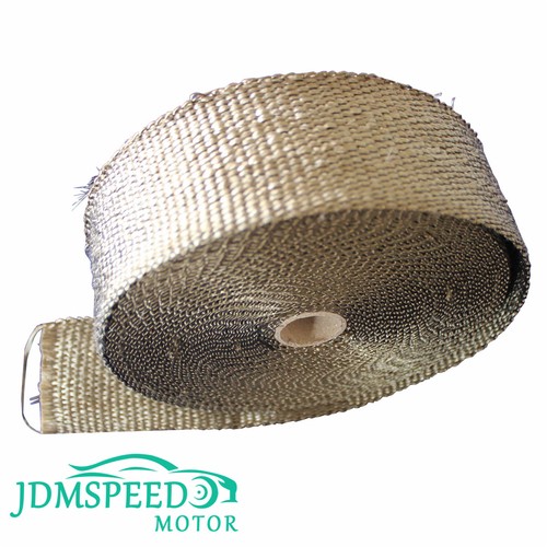 2" 50FT Basalt Manifold Header Exhaust Pipe Heat Wrap Titanium With 6 Ties Kits - Picture 5 of 6