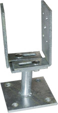 Pfostentr&auml;ger verstellbar 65-150 mm, feuerverzinkt, HV4269, 65 - 150 mm