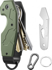 QEG Key Organizer,Keyholder Keychain, Compact Metal Key Case, Minimalist Key Fob