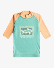 Billabong Kids Sharky Short Sleeve UPF 50 Surf T-Shirt - Poolside Blue - 2 Yrs