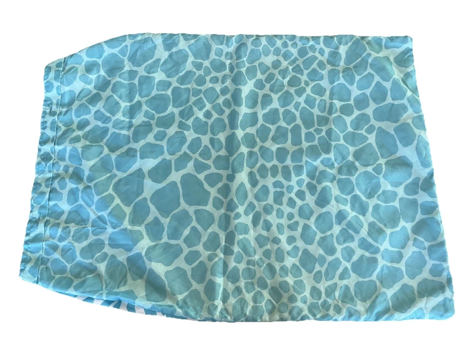 Blue Zebra Stripe Pillow Case Giraffe Print Double-sided Buttons Girls Bedroom - Изображение 4 из 4