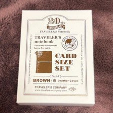 TRAVELERS Notebook Limited Card Size 20th Anniversary Set Brown NEW JP F/S