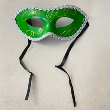 Masquerade Mask Green Gold Silver Tie Back Fancy Halloween Costume Party